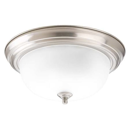 Progress Lighting Melon 2-Light Flush Mount, 18 W, Brushed Nickel P3925-09EB