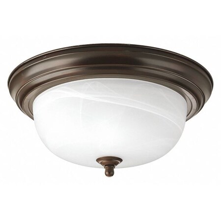Progress Lighting Melon 2-Light Flush Mount, 18 W, Antique Bronze P3925-20EB