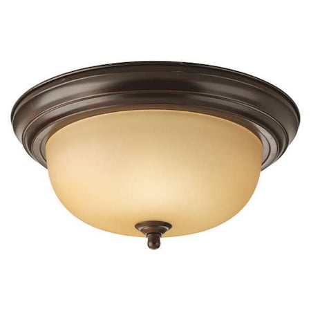 Progress Lighting Melon 2-Light Flush Mount, 75 W, Antique Bronze P3925-20T