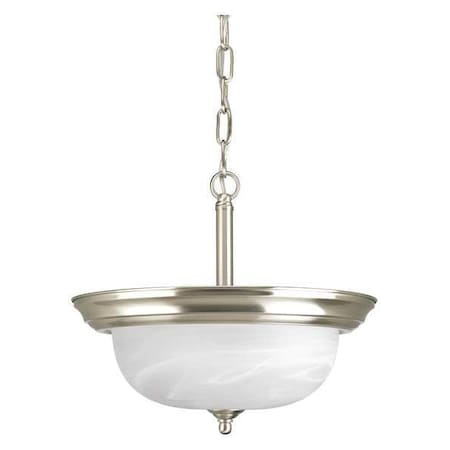 Progress Lighting Melon 2-Light Flush Mount, 100 W, Brushed Nickel P3927-09