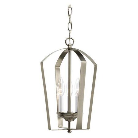 Progress Lighting Gather 3-Light Foyer, 60 W, Brushed Nickel P3928-09