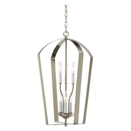 Progress Lighting Gather 6-Light Foyer, 60 W, Brushed Nickel P3929-09