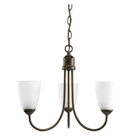 Progress Lighting Gather 3 Light Chandelier, 100 W, Antique Bronze P4440-20