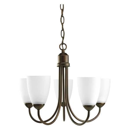 Progress Lighting Gather 5 Light Chandelier, 100 W, Antique Bronze P4441-20