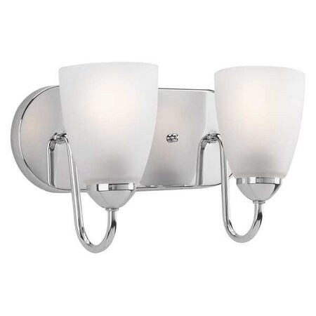 Progress Lighting Gather 2-Light Bath & Vanity, 100 W, Polished Chrome P2707-15