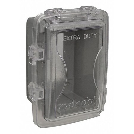 Red Dot While In Use Weatherproof Cover, Clear CKPS