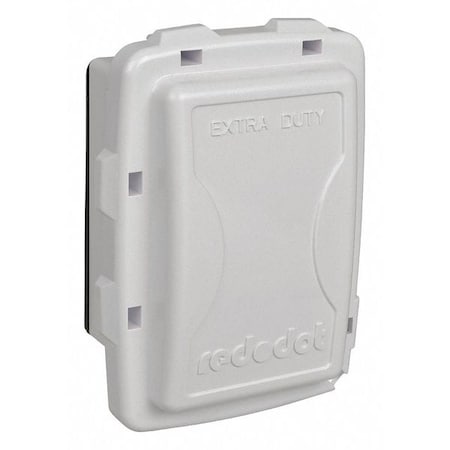 Red Dot While In Use Weatherproof Cover, White CKPS-W