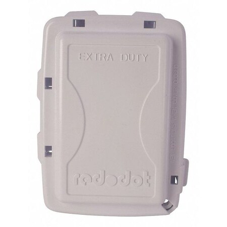 Red Dot While In Use Weatherproof Cover, White CKPM-W