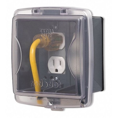 Red Dot While In Use Weatherproof Cover, Clear 2CKPM