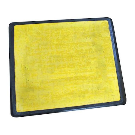Zoro Select Pedestrian Trench Cover Fiberglass Yellow, 44.3 in W x 44.3 in L, 0.7 in Thick CSP-TCPED-Y