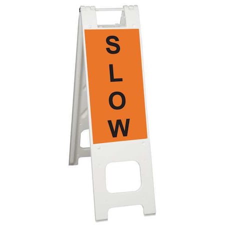Zoro Select Barricade Sign, Plastic, Engineer, 45 in Height, 3 in Length, 11 lb, White 150-WHLGK1133-OBEG