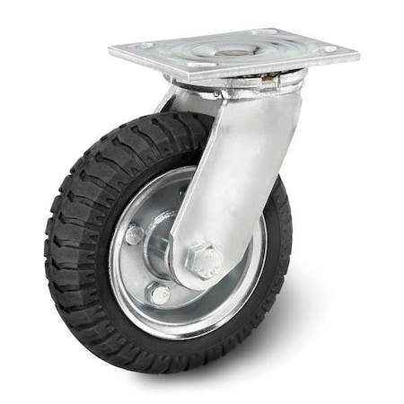 Colson 8" X 2" Non-Marking Rubber Monoprene Swivel Caster, No Brake, Loads Up To 280 lb 16SZ08428S