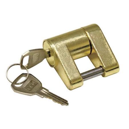 Reese Trailer Coupler Lock, Brass, REESE TOWPOWER 7006600