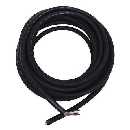 Zoro Select Portable Cord, SOOW, 18 AWG, 6 C, Black, Rubber, Stranded, 600V, Indoor/Outdoor, 25 ft E3635