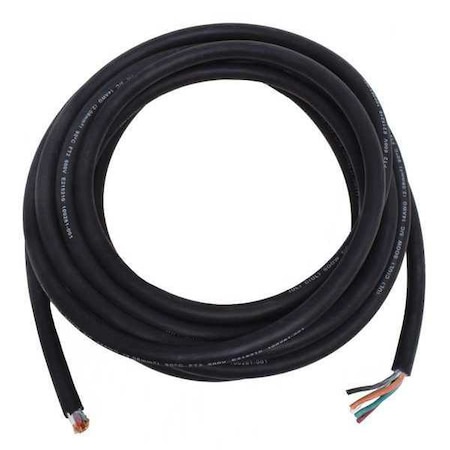 Zoro Select Portable Cord, SOOW, 14 AWG, 5 C, Black, Rubber, Stranded, 600V, Indoor/Outdoor, 25 ft E3644