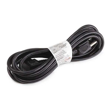 Zoro Select PC Power Cord, 5-15P, IEC C13, 10 ft., Blk, 10A 20PX02ID