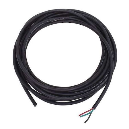 Zoro Select Portable Cord, SJOOW, 16 AWG, 4 C, Black, Rubber, Stranded, 300V, Indoor/Outdoor, 25 ft E3615