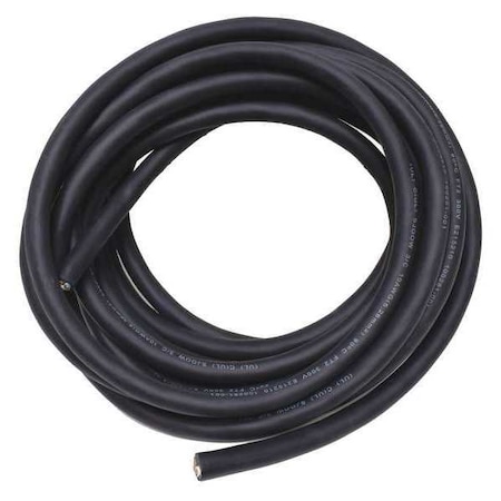Zoro Select Portable Cord, SJOOW, 10 AWG, 3 C, Black, Rubber, Stranded, 300V, Indoor/Outdoor, 25 ft E3618