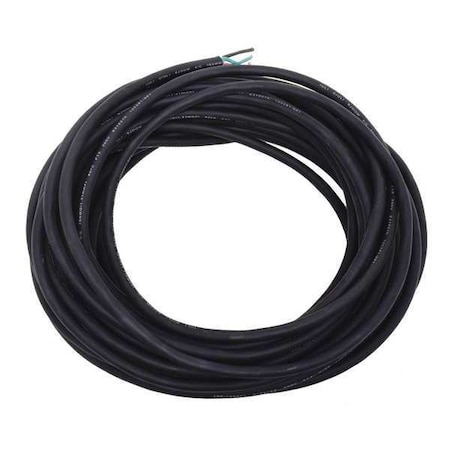 Zoro Select Portable Cord, SJOOW, 16 AWG, 4 C, Black, Rubber, Stranded, 300V, Indoor/Outdoor, 50 ft E3622