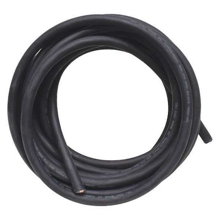 Zoro Select Portable Cord, SOOW, 10 AWG, 3 C, Black, Rubber, Stranded, 600V, Indoor/Outdoor, 25 ft E3647