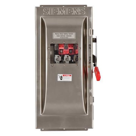 Siemens Nonfusible, Safety Switch, Heavy Duty, 600 V, 3PST HNF363SW