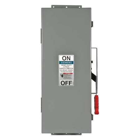 Siemens Nonfusible, Safety Switch, Heavy Duty, 600 V, 4PST HNF461J
