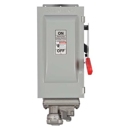 Siemens Fusible, Safety Switch, Heavy Duty, 600 V, 3PST HF361JCH