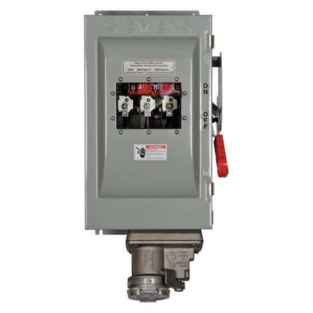 Siemens Nonfusible, Safety Switch, Heavy Duty, 600 V, 3PST HNF362JCHW