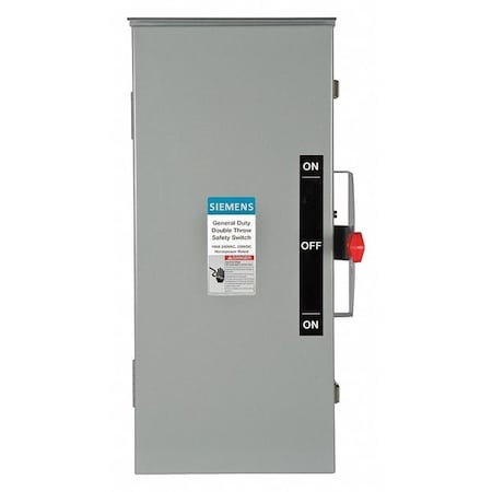 Siemens Nonfusible, Safety Switch, General Duty, 240 V, 3PST DTGNF323R