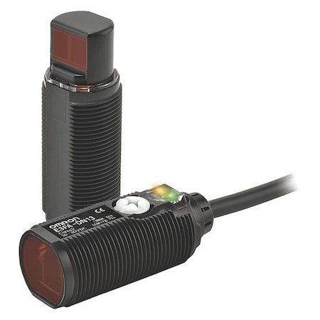 Omron Diffuse Photoelectric Sensor, Bare Wire, Right Angle, Cylindrical, Selectable Light On/Dark On, NPN E3FA-DN112M