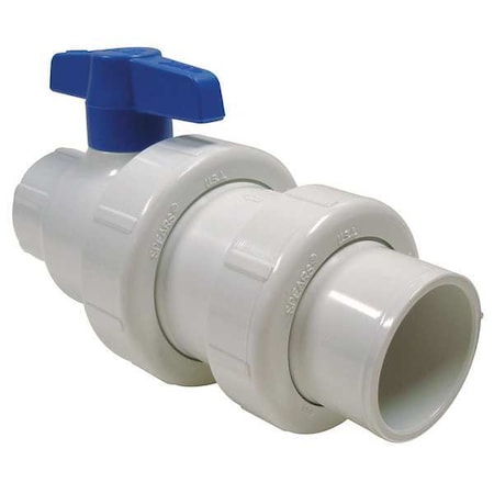 Spears 1-1/2" Socket PVC Swing Check Ball Valve Inline 7622-015