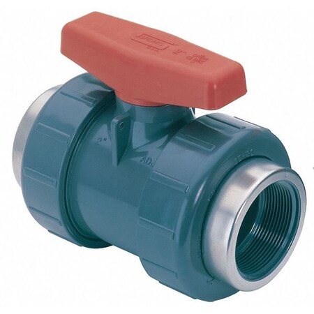Spears 2-1/2" FNPT PVC Ball Valve Inline 3621-025SR