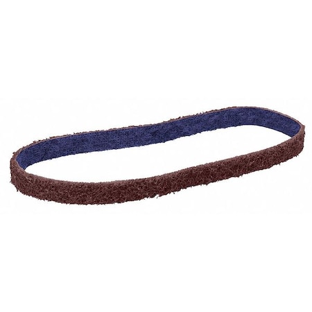 Scotch-Brite Surface-Conditioning Belt, 1/2 in W, 24 in L, Non-Woven, Aluminum Oxide, Not Applicable Grit, DF-BL 7000121129
