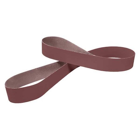 3M Sanding Belt, 1 1/2 in W, 60 in L, Coated, Aluminum Oxide, 60 Grit, Medium, 341D, Brown 7100049204