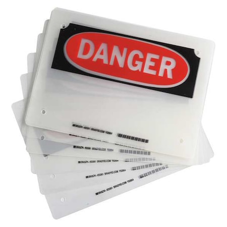 Brady Laminating Pouches, 11inLx8inW, Poly, PK10 23361