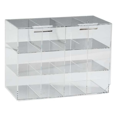Brady Safety Glasses Holder, Case with Door, 12 Pairs, Acrylic, 11 1/2 in H x 15 5/8 in W x 7 13/16 in D GH12D