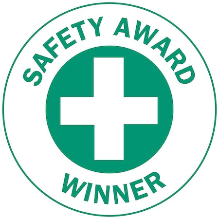 Brady Hard Hat Emblem Labl, 2in. dia., Vinyl, PK4, 49555 49555