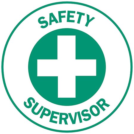 Brady Hard Hat Emblem Labl, 2in. dia., Vinyl, PK4, 49564 49564