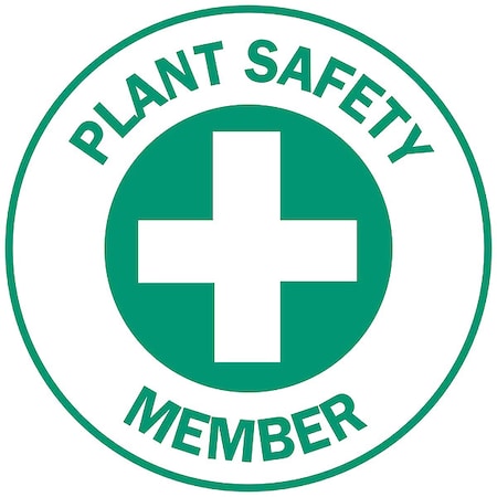 Brady Hard Hat Emblem Labl, 2in. dia., Vinyl, PK4, 49571 49571