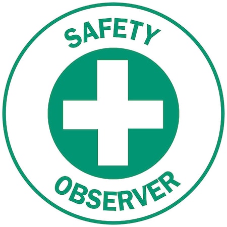 Brady Hard Hat Emblem Labl, 2in. dia., Vinyl, PK4, 49572 49572