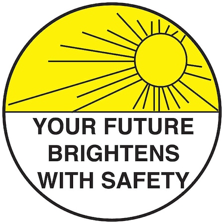 Brady Hard Hat Emblem Label, 2in. dia., Vinyl, 42290 42290