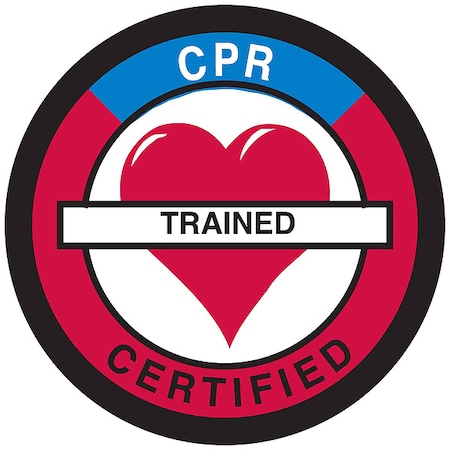 Brady Hard Hat Label, Vinyl, Circle, White 42294