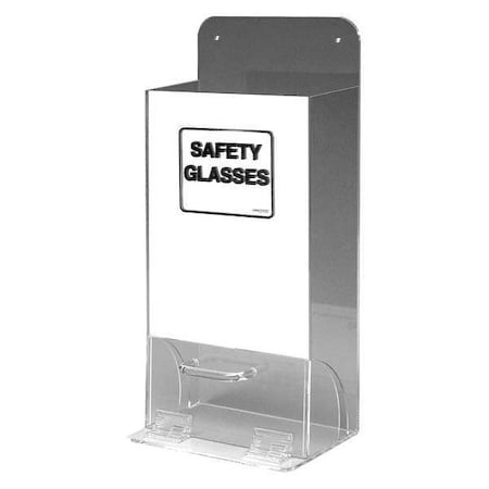 Brady Protective Eyewear Dispenser, Stack Tower, 20 Pairs, Acrylic, 18 in H x 8 in W x 4 in D, Clear MVSDM
