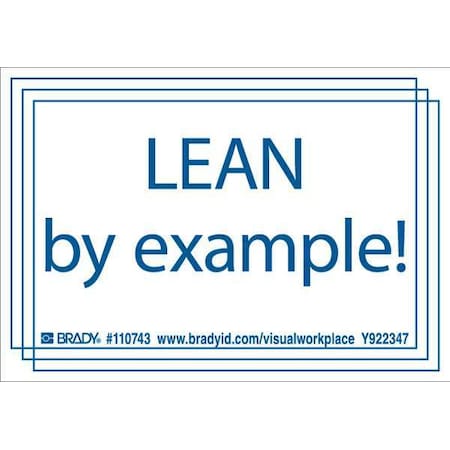 Brady Lean Label, 3-1/2inHx5inW, HP Poly., PK10, 110743 110743