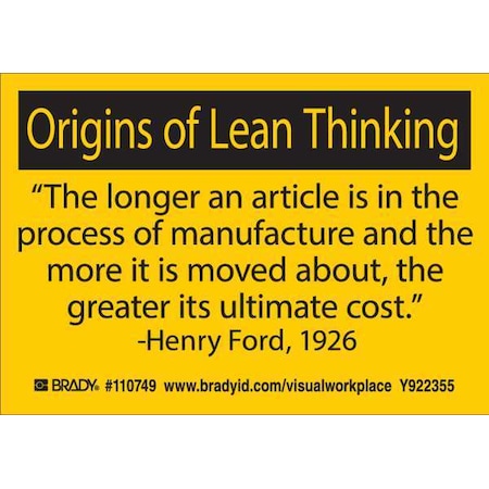 Brady Lean Label, 3-1/2inHx5inW, HP Poly., PK10, 110749 110749