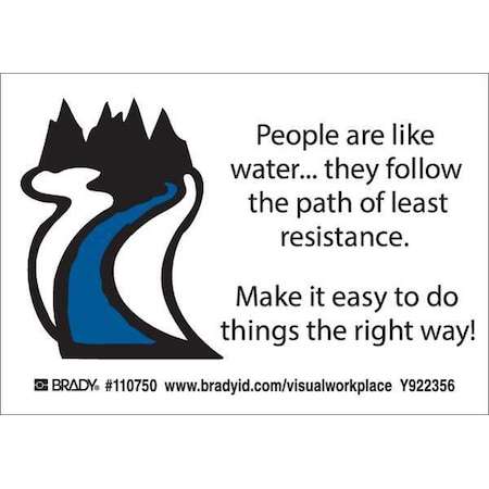 Brady Lean Label, 3-1/2inHx5inW, HP Poly., PK10, 110750 110750