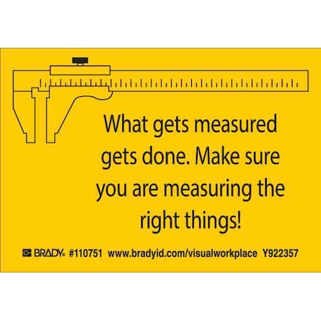 Brady Lean Label, 3-1/2inHx5inW, HP Poly., PK10, 110751 110751