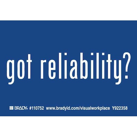 Brady Lean Label, 3-1/2inHx5inW, HP Poly., PK10, 110752 110752