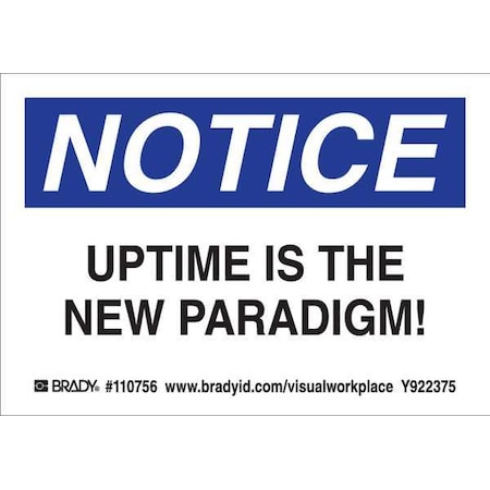 Brady Lean Label, 3-1/2inHx5inW, HP Poly., PK10, 110756 110756