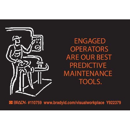 Brady Lean Label, 3-1/2inHx5inW, HP Poly., PK10, 110759 110759